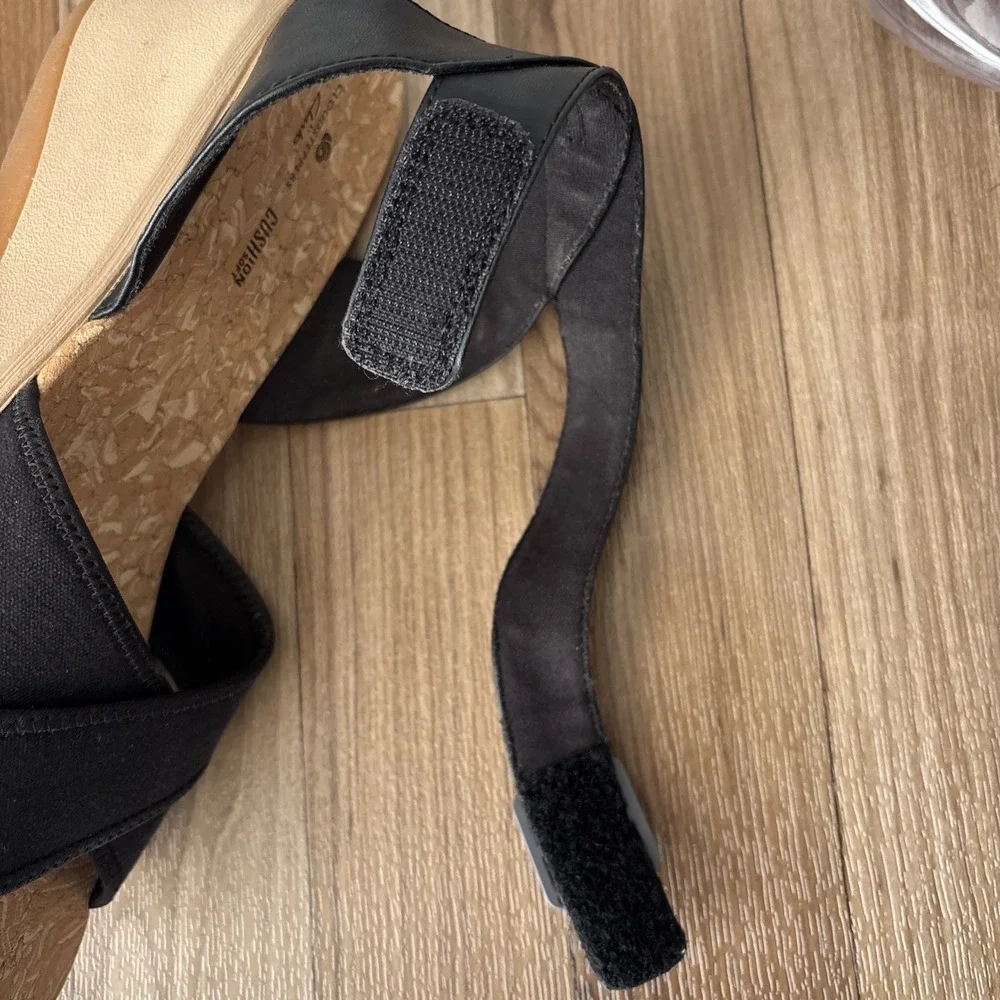 Clarks Cloudsteppers Cali Coast Wedge Black Sandal Women 9.5 Beach Boho Comfort - Picture 9 of 12